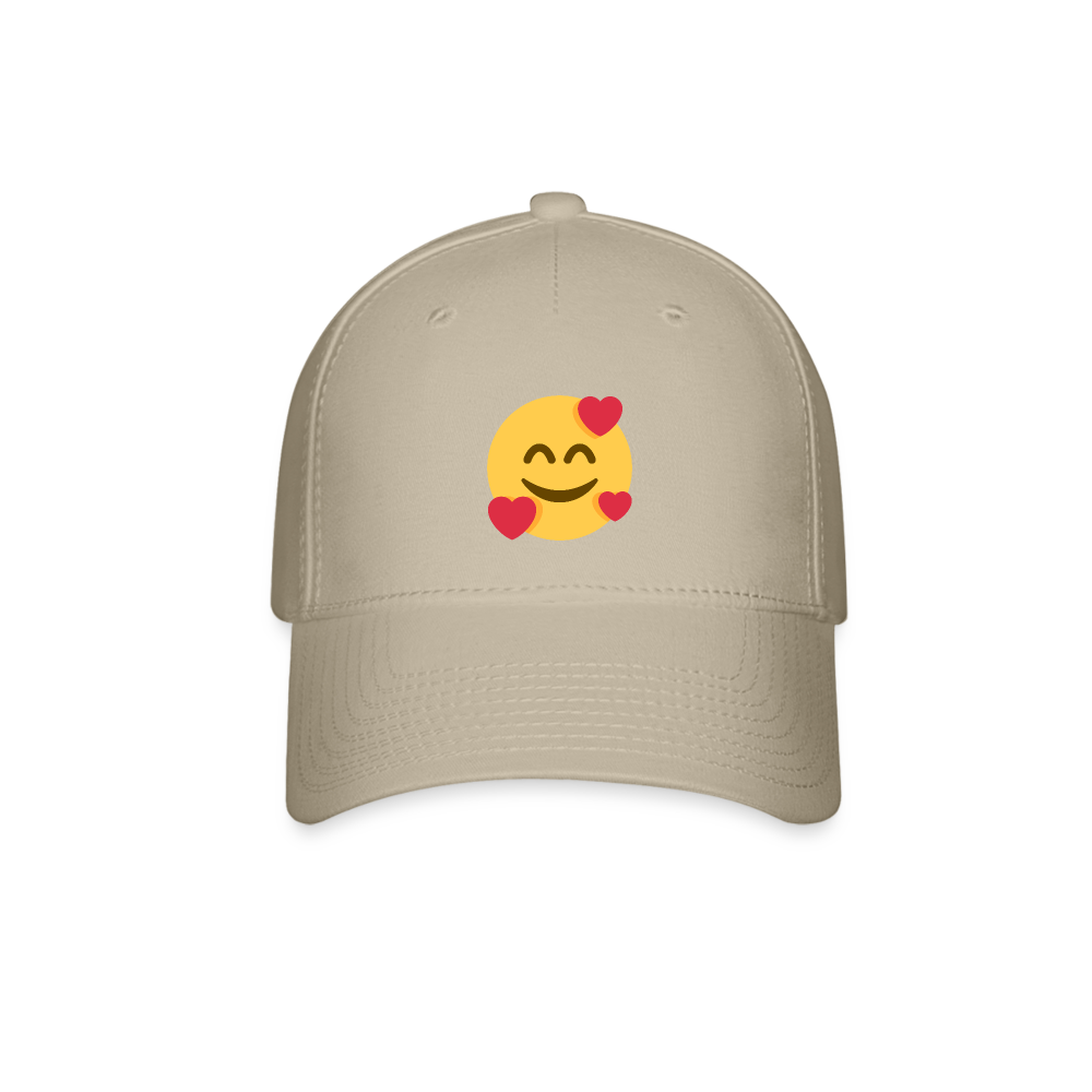 🥰 Smiling Face with Hearts (Twemoji) Baseball Cap - khaki