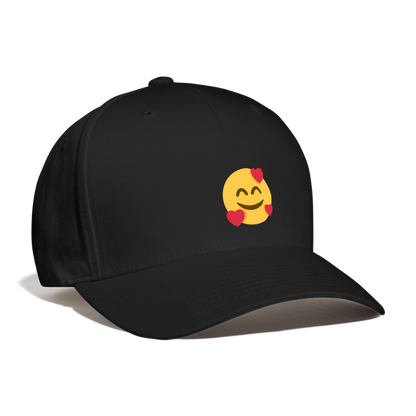 🥰 Smiling Face with Hearts (Twemoji) Baseball Cap - black