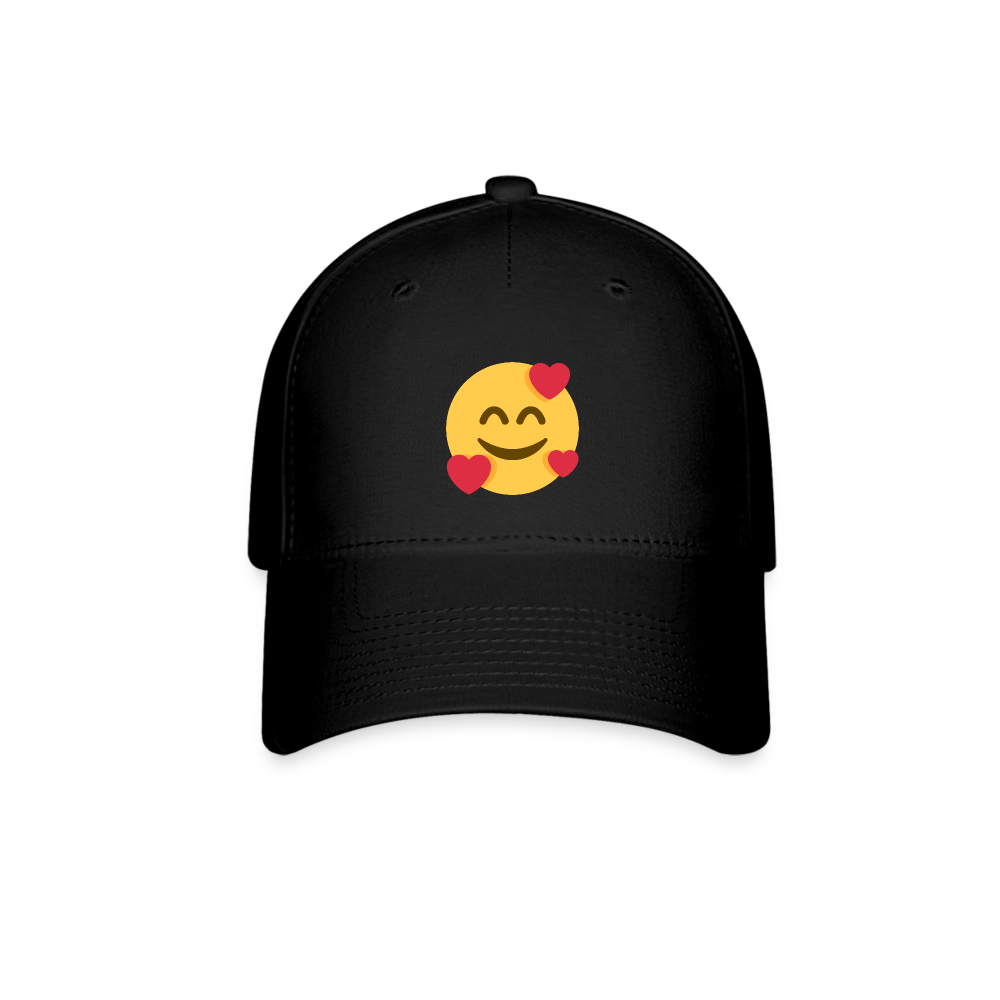 🥰 Smiling Face with Hearts (Twemoji) Baseball Cap - black