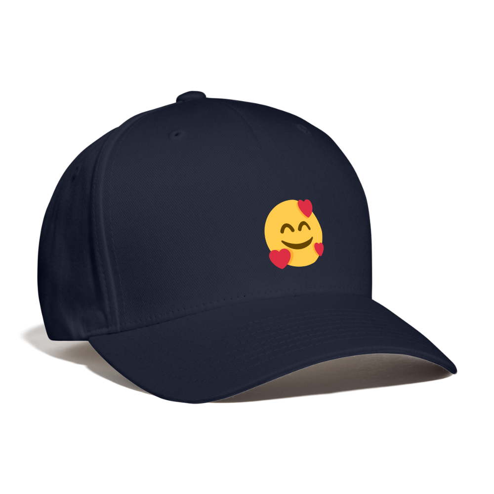 🥰 Smiling Face with Hearts (Twemoji) Baseball Cap - navy
