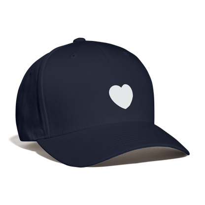🤍 White Heart (Twemoji) Baseball Cap - navy