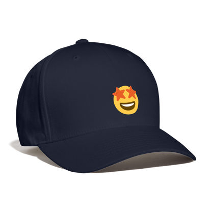 🤩 Star-Struck (Twemoji) Baseball Cap - navy