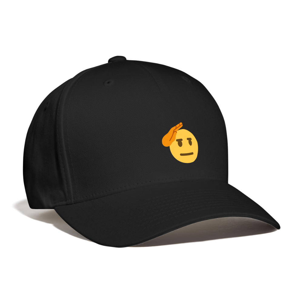 🫡 Saluting Face (Twemoji) Baseball Cap - black