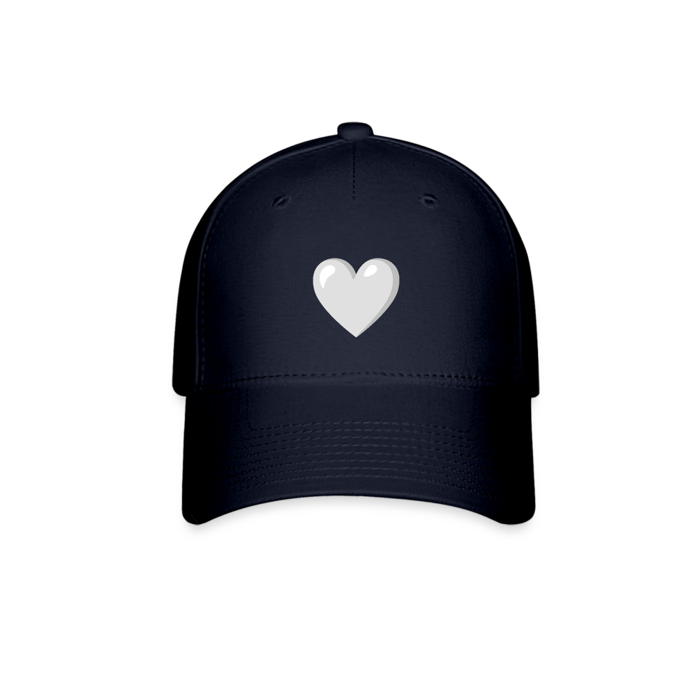 🤍 White Heart (Google Noto Color Emoji) Baseball Cap - navy