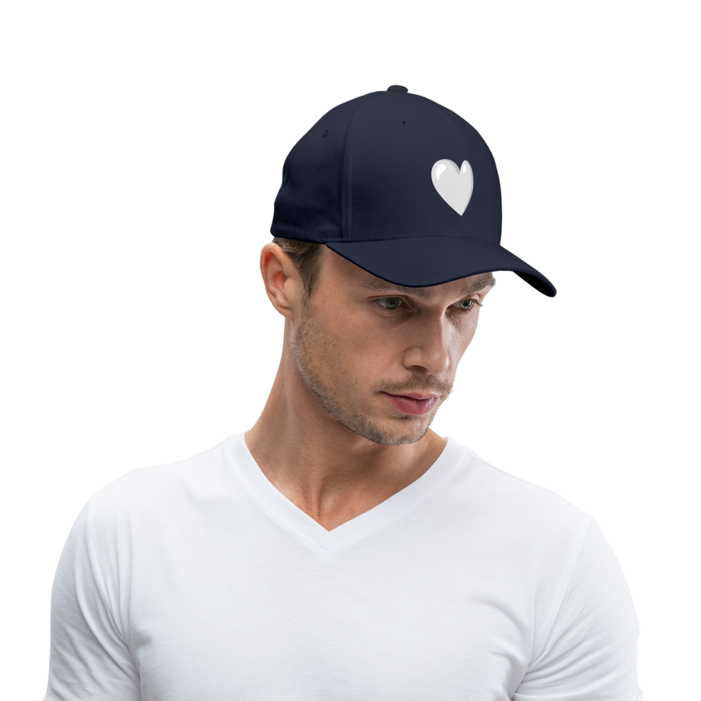 🤍 White Heart (Google Noto Color Emoji) Baseball Cap - navy