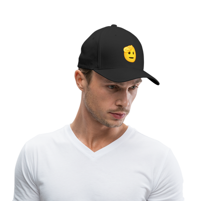 🫡 Saluting Face (Google Noto Color Emoji) Baseball Cap - black