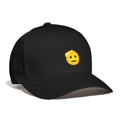 🫡 Saluting Face (Google Noto Color Emoji) Baseball Cap - black