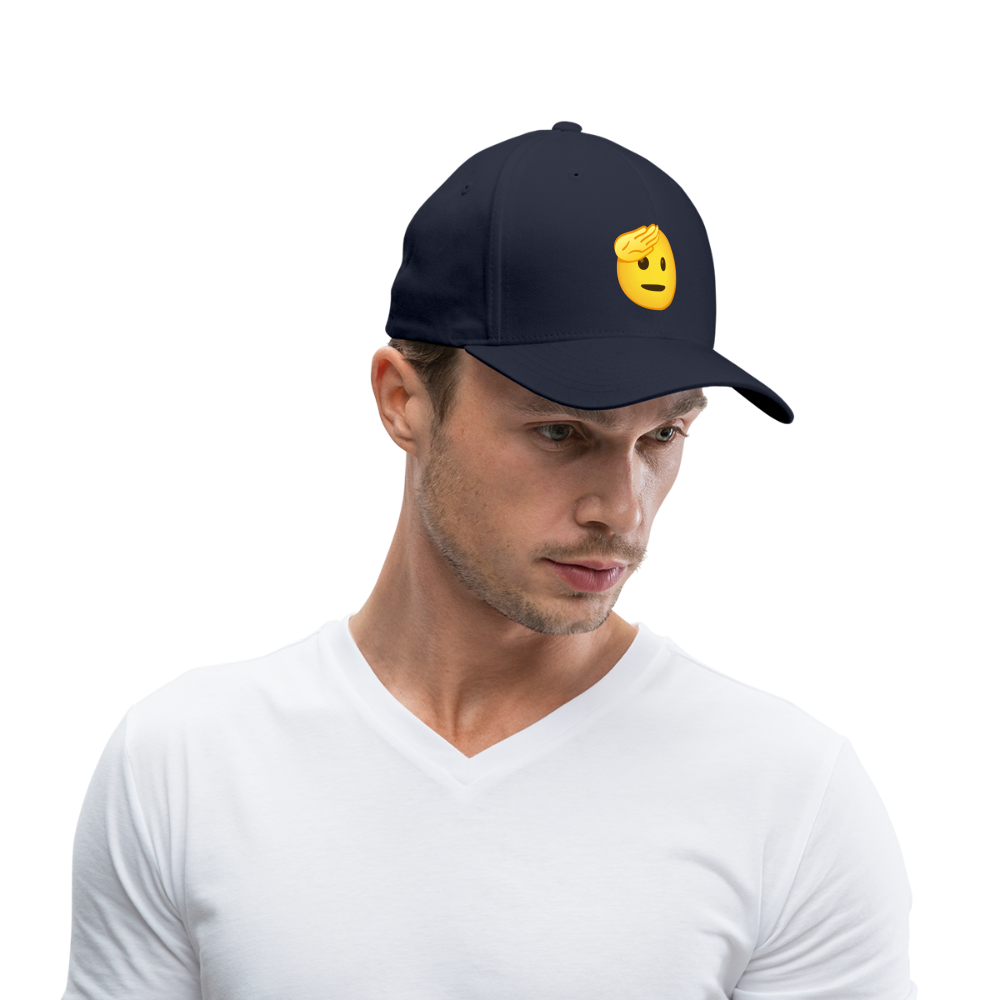 🫡 Saluting Face (Google Noto Color Emoji) Baseball Cap - navy