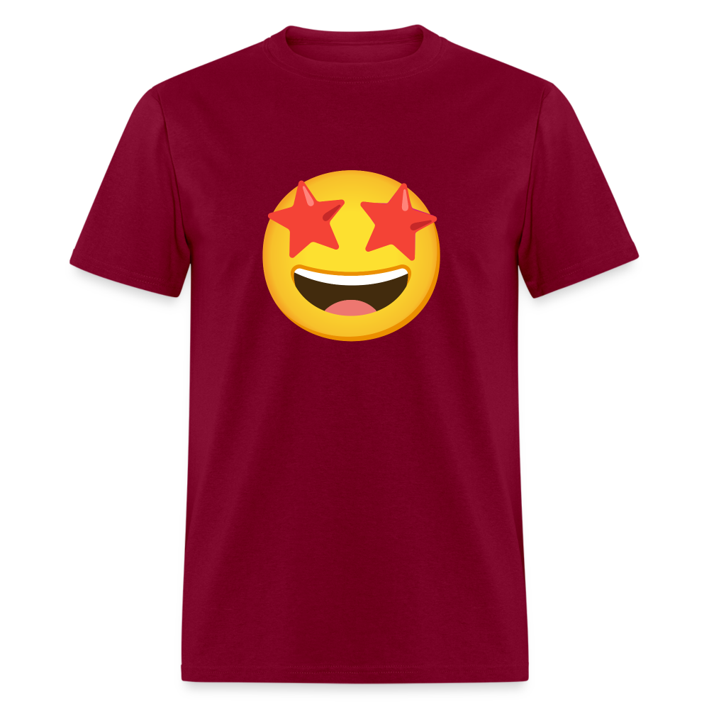 🤩 Star-Struck (Google Noto Color Emoji) Unisex Classic T-Shirt - burgundy