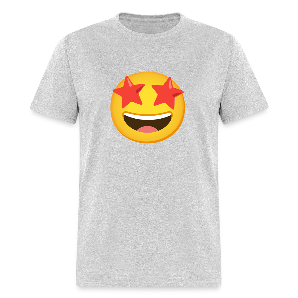 🤩 Star-Struck (Google Noto Color Emoji) Unisex Classic T-Shirt - heather gray