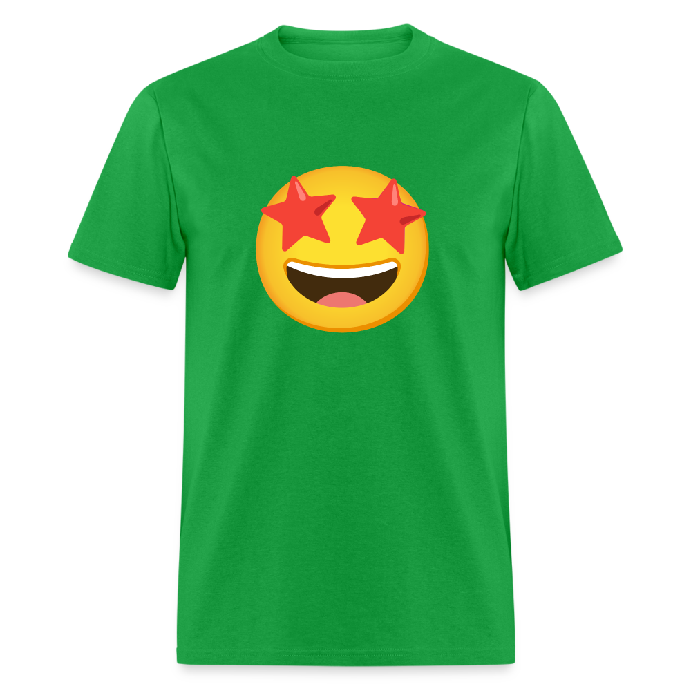🤩 Star-Struck (Google Noto Color Emoji) Unisex Classic T-Shirt - bright green