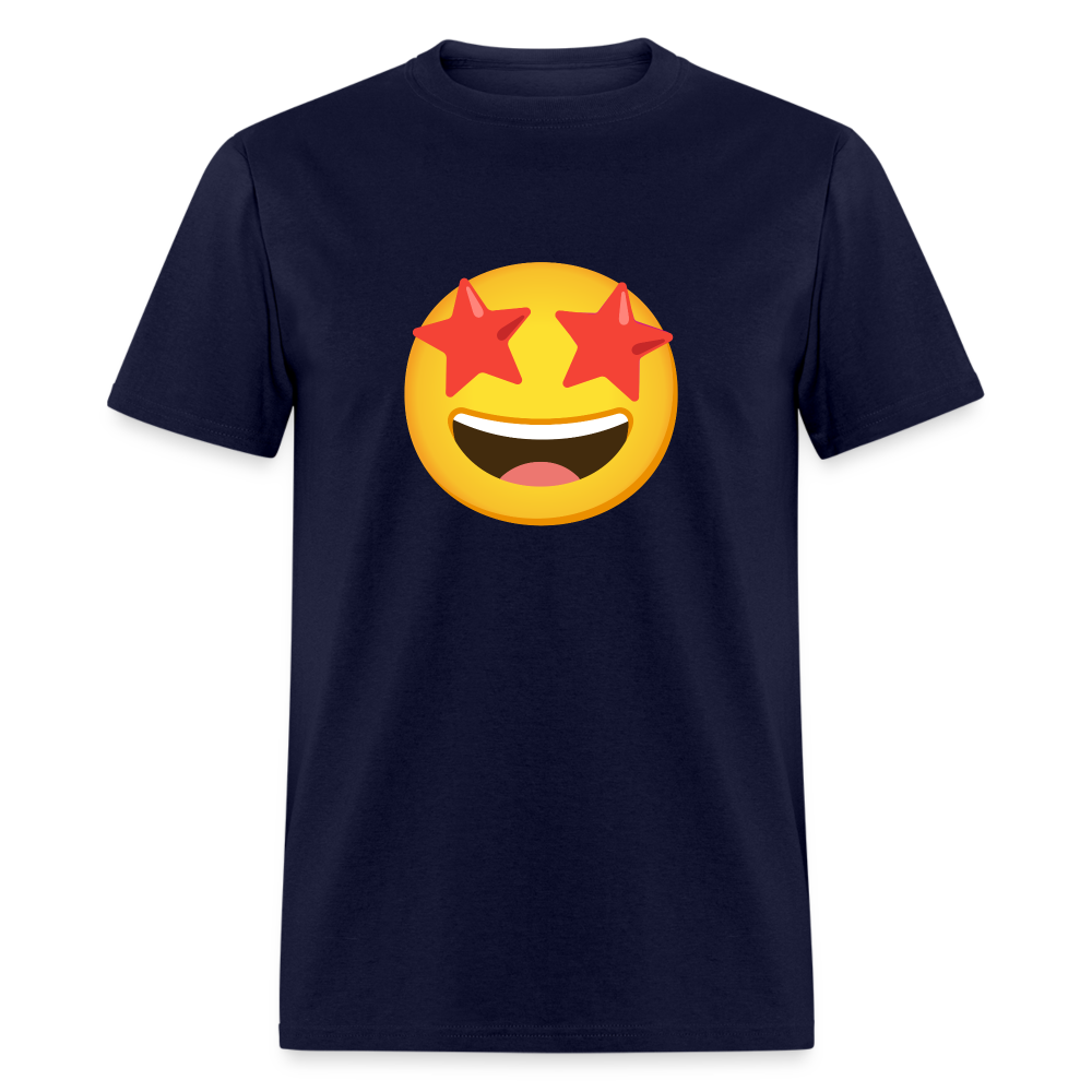 🤩 Star-Struck (Google Noto Color Emoji) Unisex Classic T-Shirt - navy