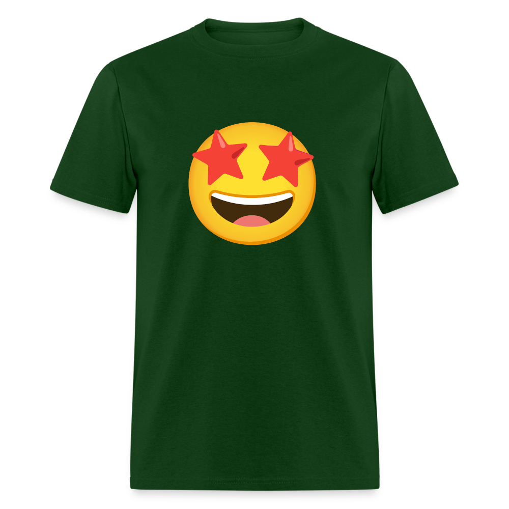🤩 Star-Struck (Google Noto Color Emoji) Unisex Classic T-Shirt - forest green