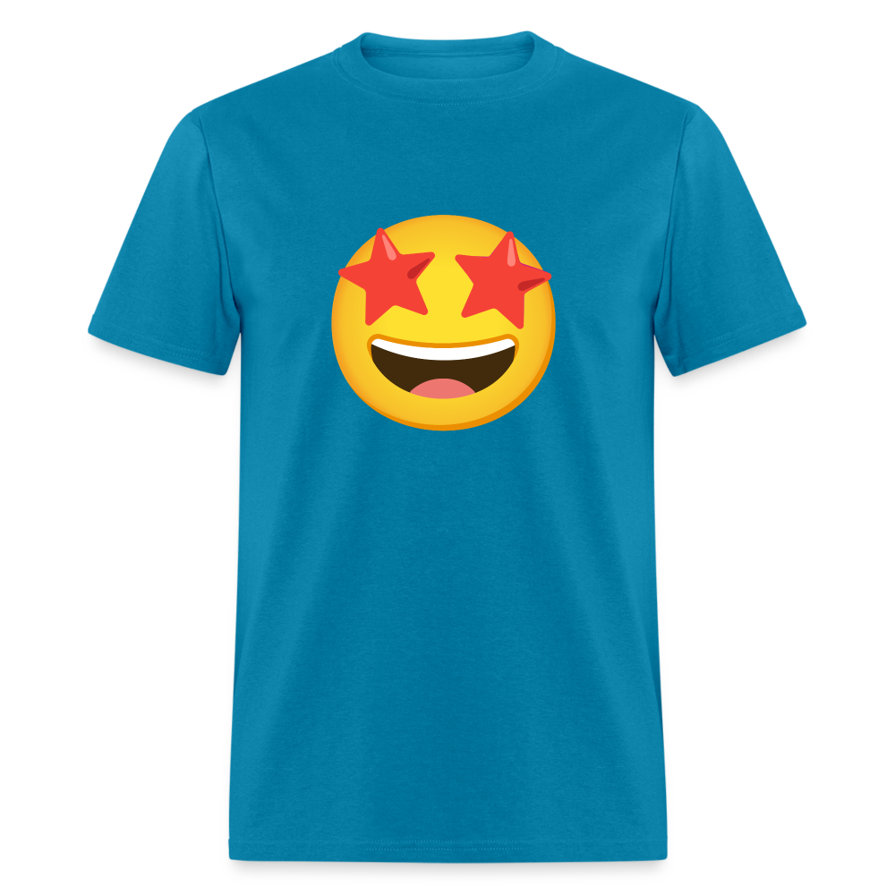 🤩 Star-Struck (Google Noto Color Emoji) Unisex Classic T-Shirt - turquoise