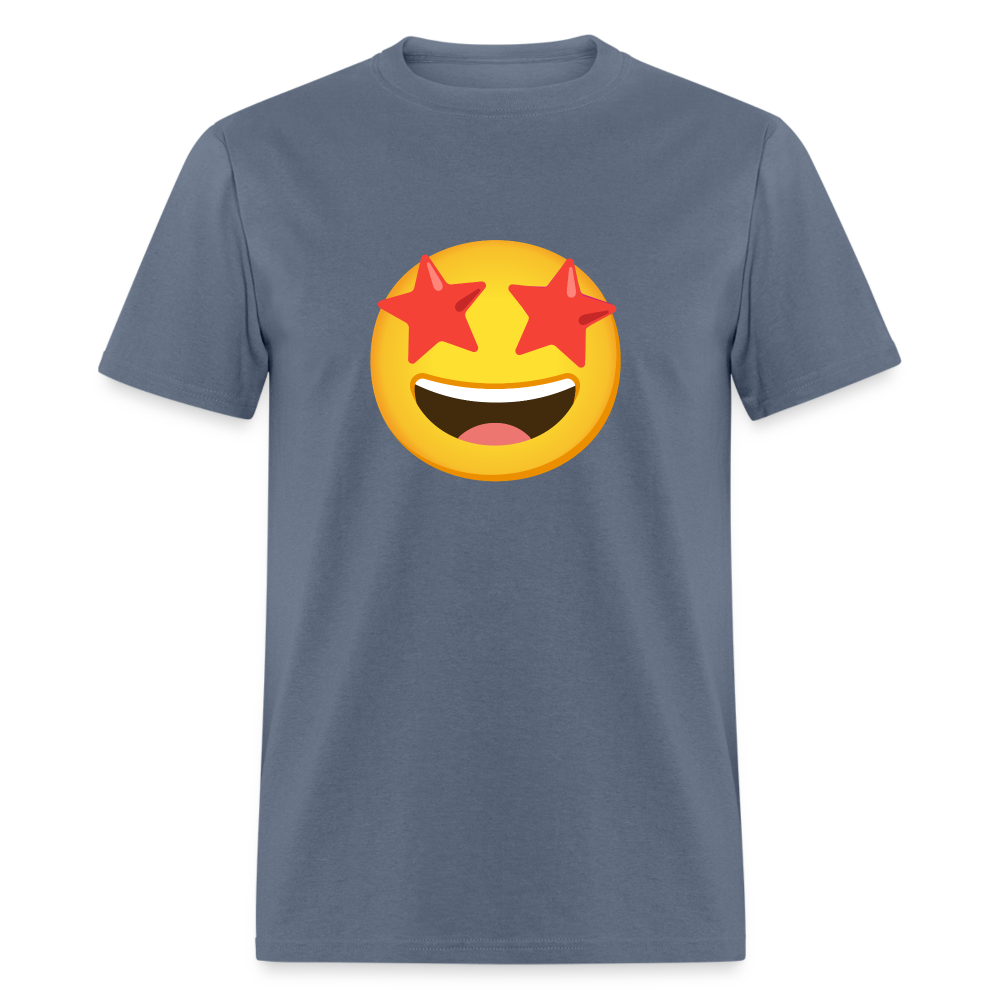 🤩 Star-Struck (Google Noto Color Emoji) Unisex Classic T-Shirt - denim