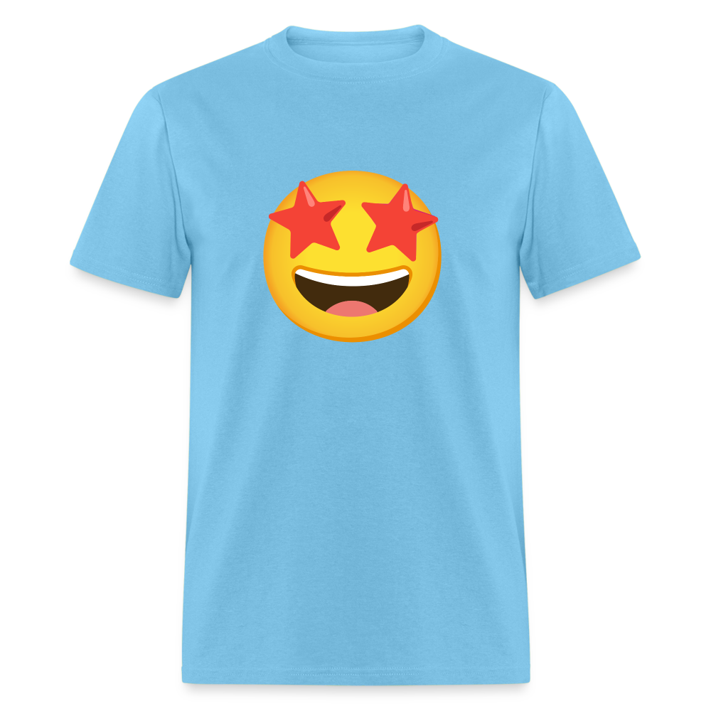 🤩 Star-Struck (Google Noto Color Emoji) Unisex Classic T-Shirt - aquatic blue
