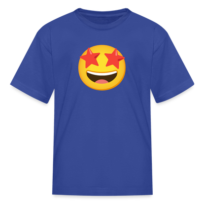 🤩 Star-Struck (Google Noto Color Emoji) Kids' T-Shirt - royal blue