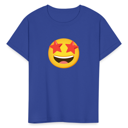 🤩 Star-Struck (Google Noto Color Emoji) Kids' T-Shirt - royal blue