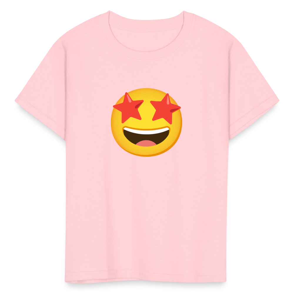🤩 Star-Struck (Google Noto Color Emoji) Kids' T-Shirt - pink
