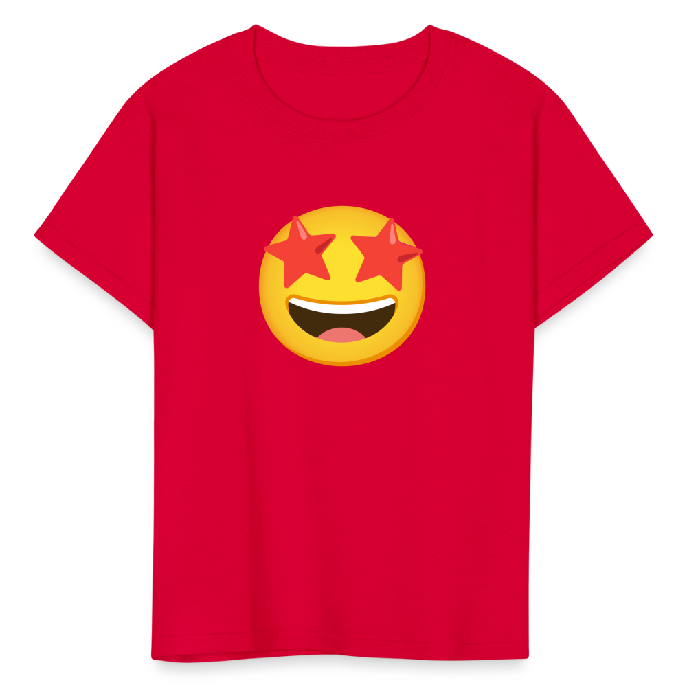 🤩 Star-Struck (Google Noto Color Emoji) Kids' T-Shirt - red