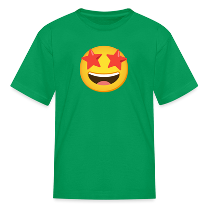 🤩 Star-Struck (Google Noto Color Emoji) Kids' T-Shirt - kelly green