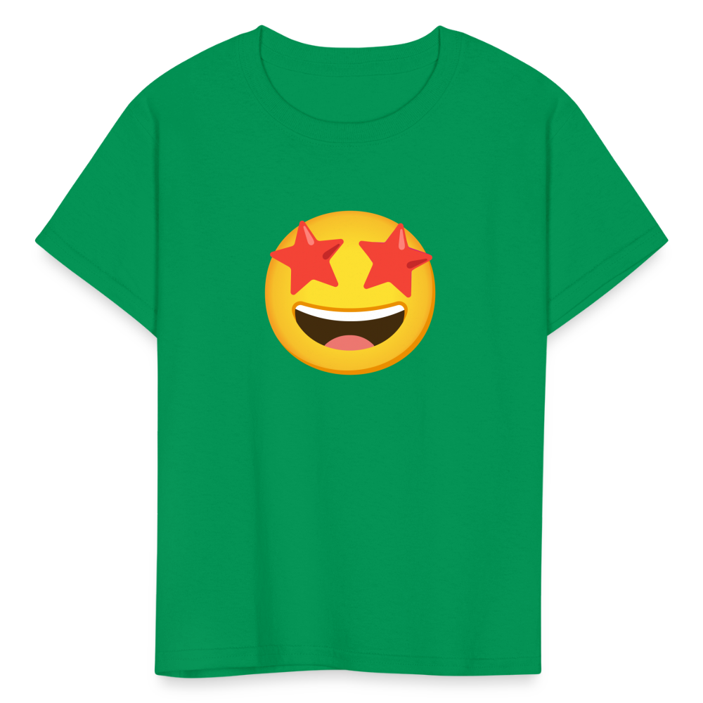 🤩 Star-Struck (Google Noto Color Emoji) Kids' T-Shirt - kelly green
