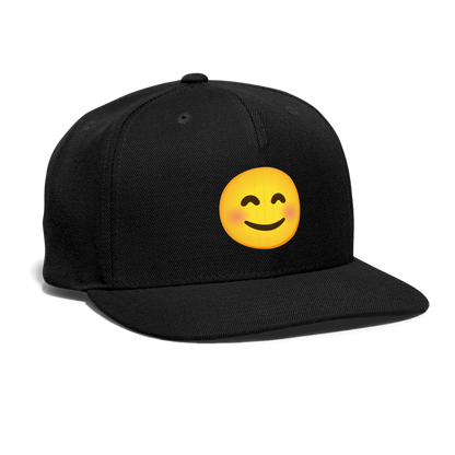 😊 Smiling Face with Smiling Eyes (Google Noto Color Emoji) Snapback Baseball Cap - black