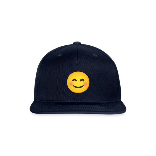 😊 Smiling Face with Smiling Eyes (Google Noto Color Emoji) Snapback Baseball Cap - navy