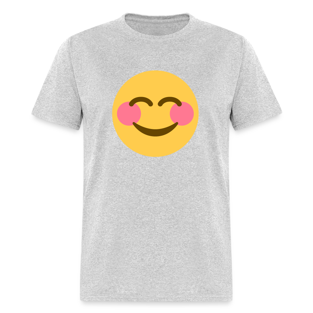 😊 Smiling Face with Smiling Eyes (Twemoji) Unisex Classic T-Shirt - heather gray