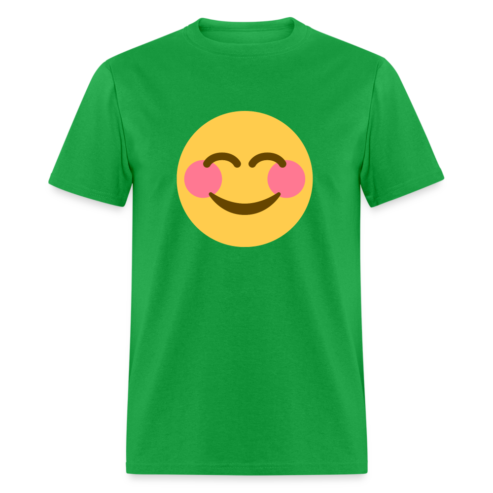 😊 Smiling Face with Smiling Eyes (Twemoji) Unisex Classic T-Shirt - bright green