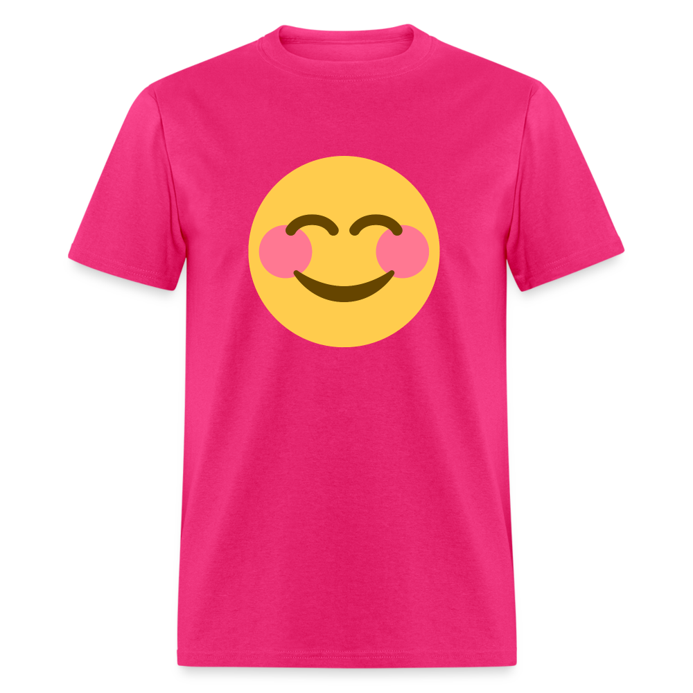 😊 Smiling Face with Smiling Eyes (Twemoji) Unisex Classic T-Shirt - fuchsia