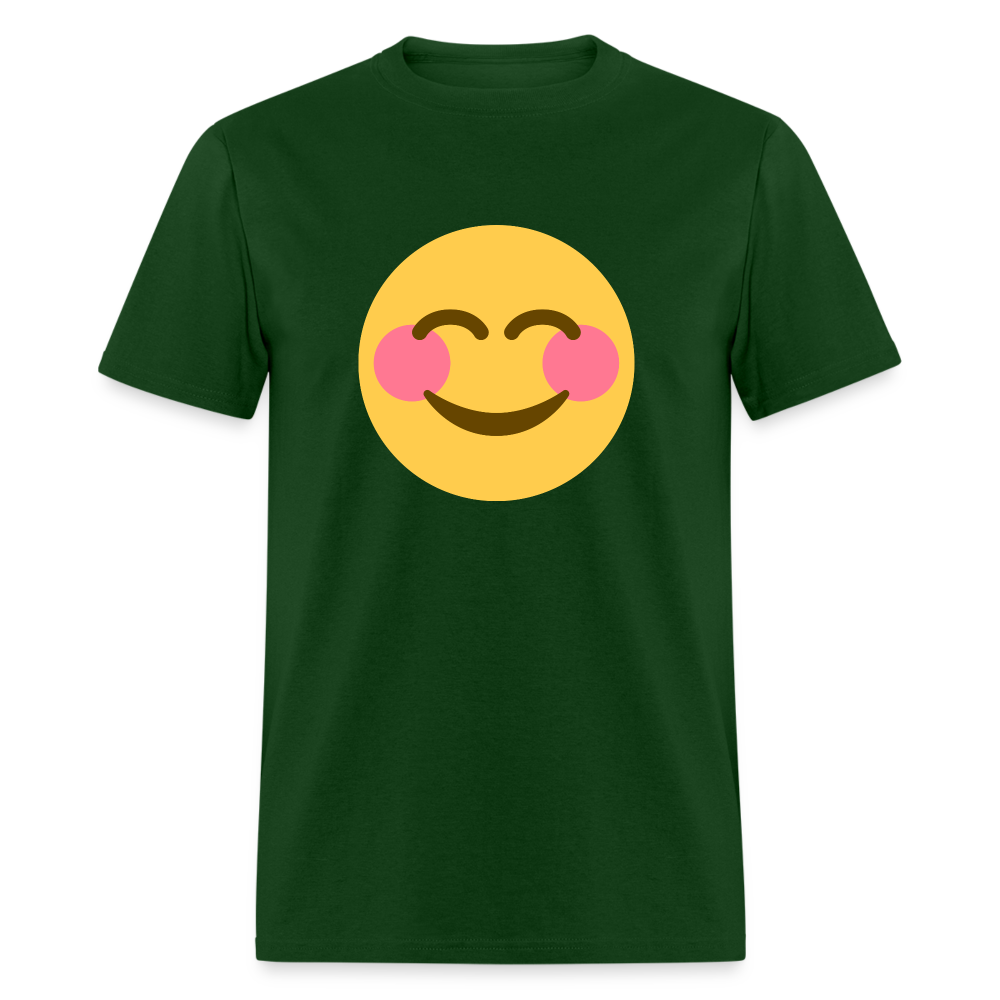 😊 Smiling Face with Smiling Eyes (Twemoji) Unisex Classic T-Shirt - forest green