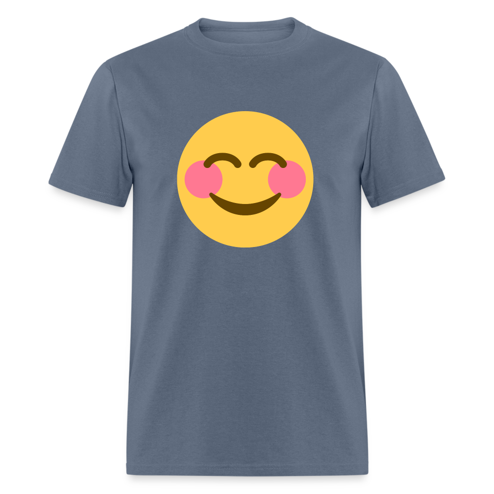 😊 Smiling Face with Smiling Eyes (Twemoji) Unisex Classic T-Shirt - denim
