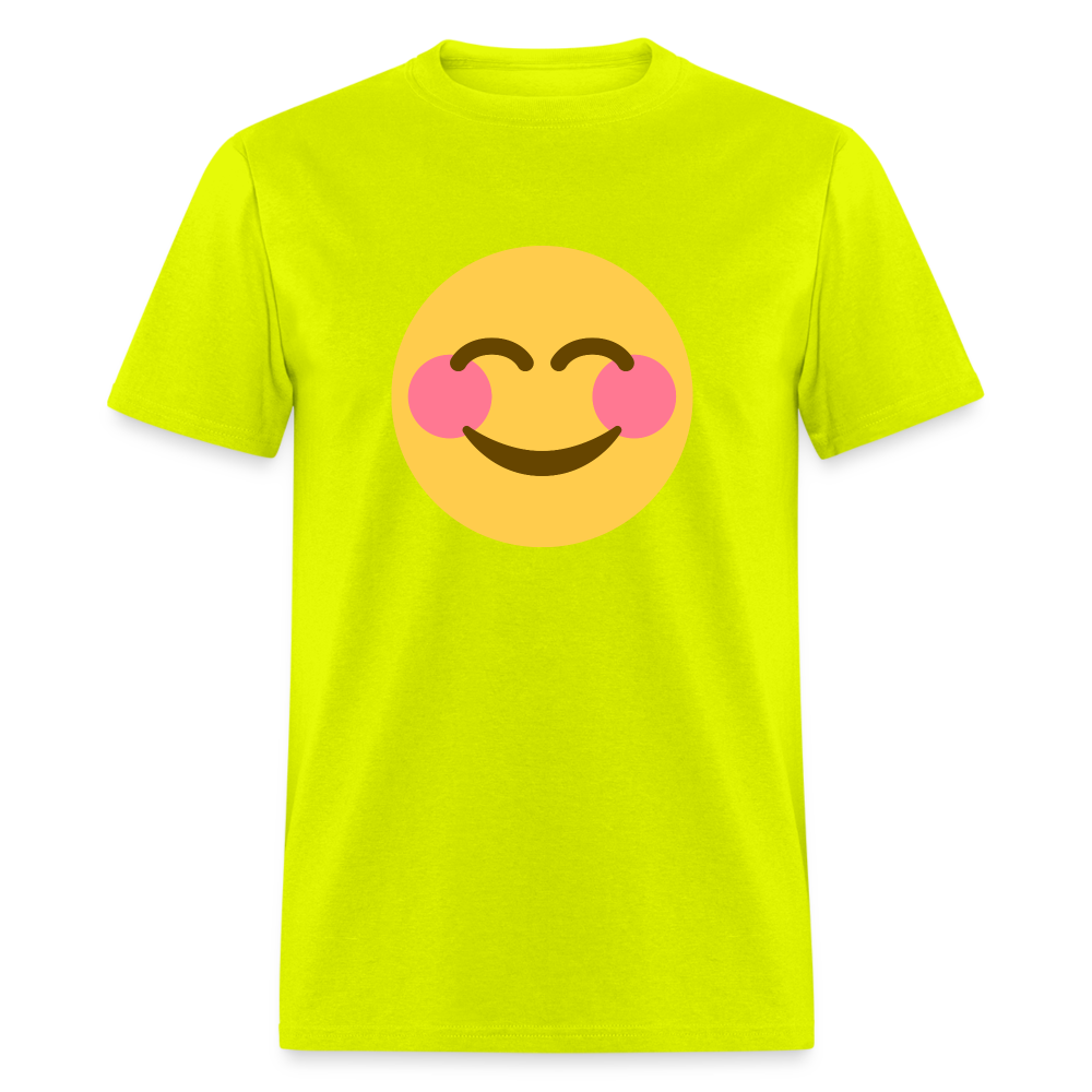 😊 Smiling Face with Smiling Eyes (Twemoji) Unisex Classic T-Shirt - safety green