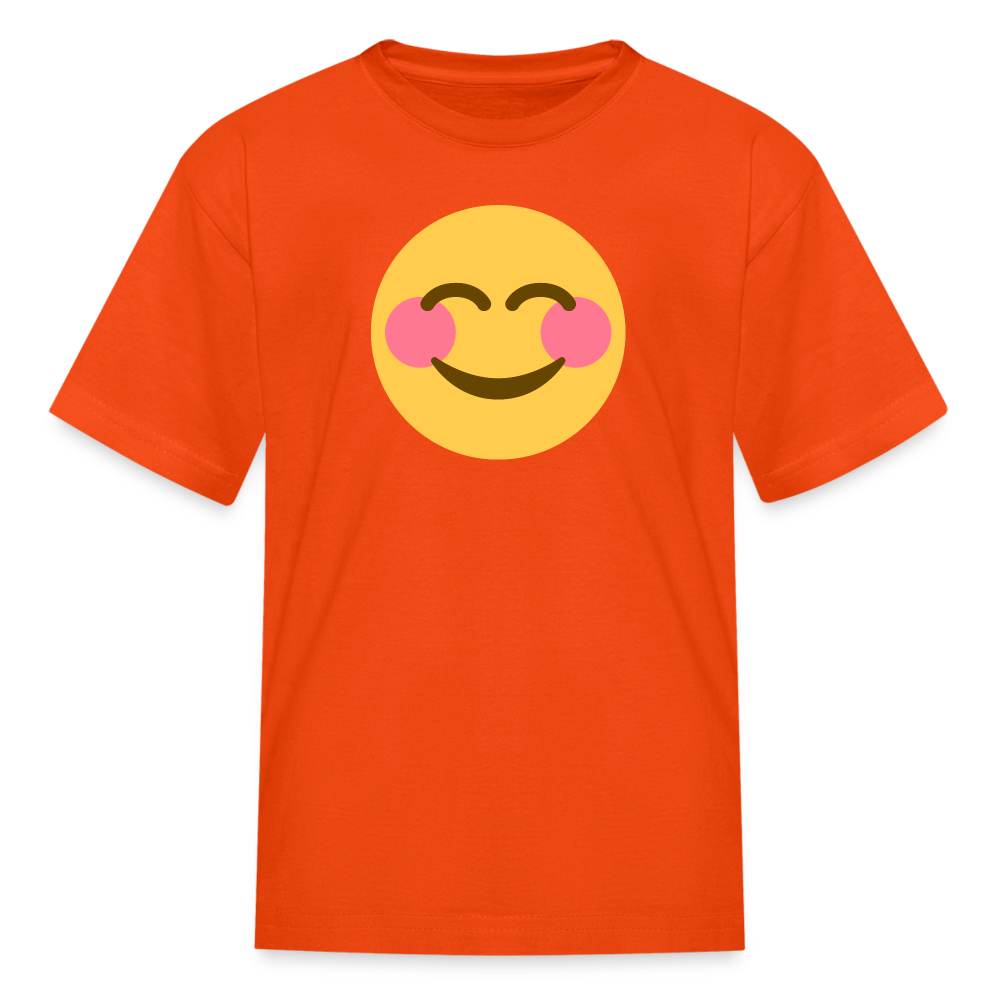 😊 Smiling Face with Smiling Eyes (Twemoji) Kids' T-Shirt - orange