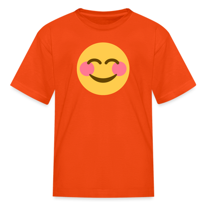 😊 Smiling Face with Smiling Eyes (Twemoji) Kids' T-Shirt - orange