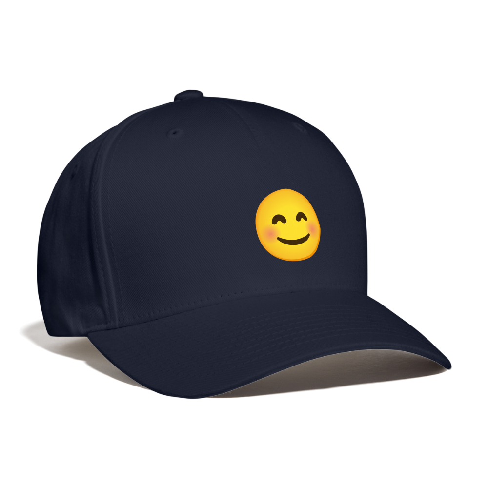 😊 Smiling Face with Smiling Eyes (Google Noto Color Emoji) Baseball Cap - navy
