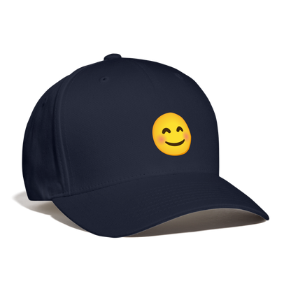 😊 Smiling Face with Smiling Eyes (Google Noto Color Emoji) Baseball Cap - navy