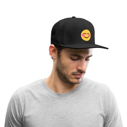 😊 Smiling Face with Smiling Eyes (Twemoji) Snapback Baseball Cap - black