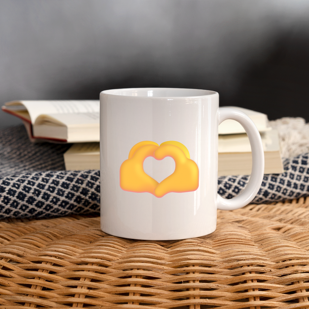 🫶 Heart Hands (3D Fluent) Coffee/Tea Mug - white