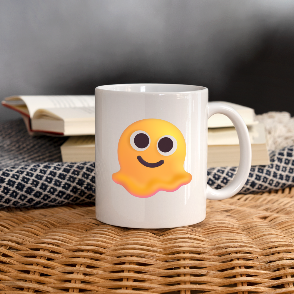 🫠 Melting Face (3D Fluent) Coffee/Tea Mug - white