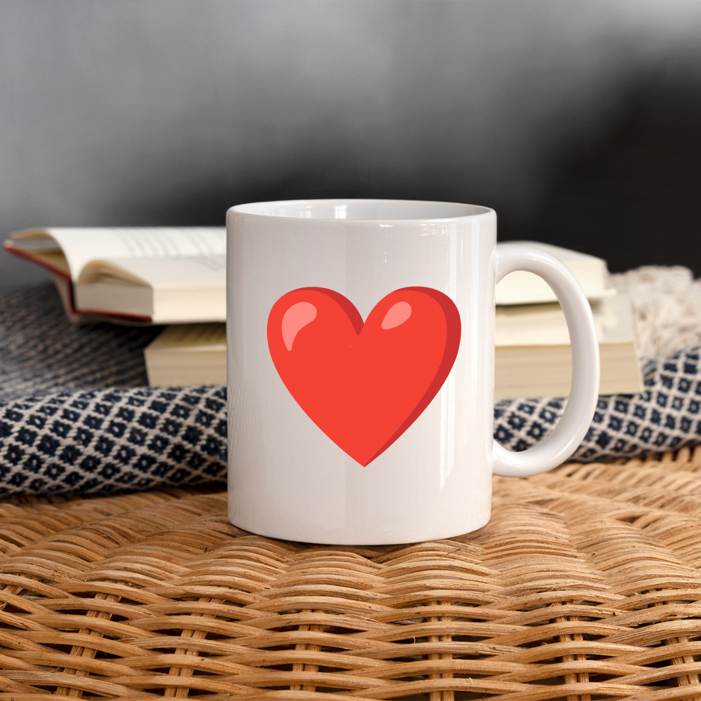 ❤️ Red Heart (Noto Color Emoji) Coffee/Tea Mug - white