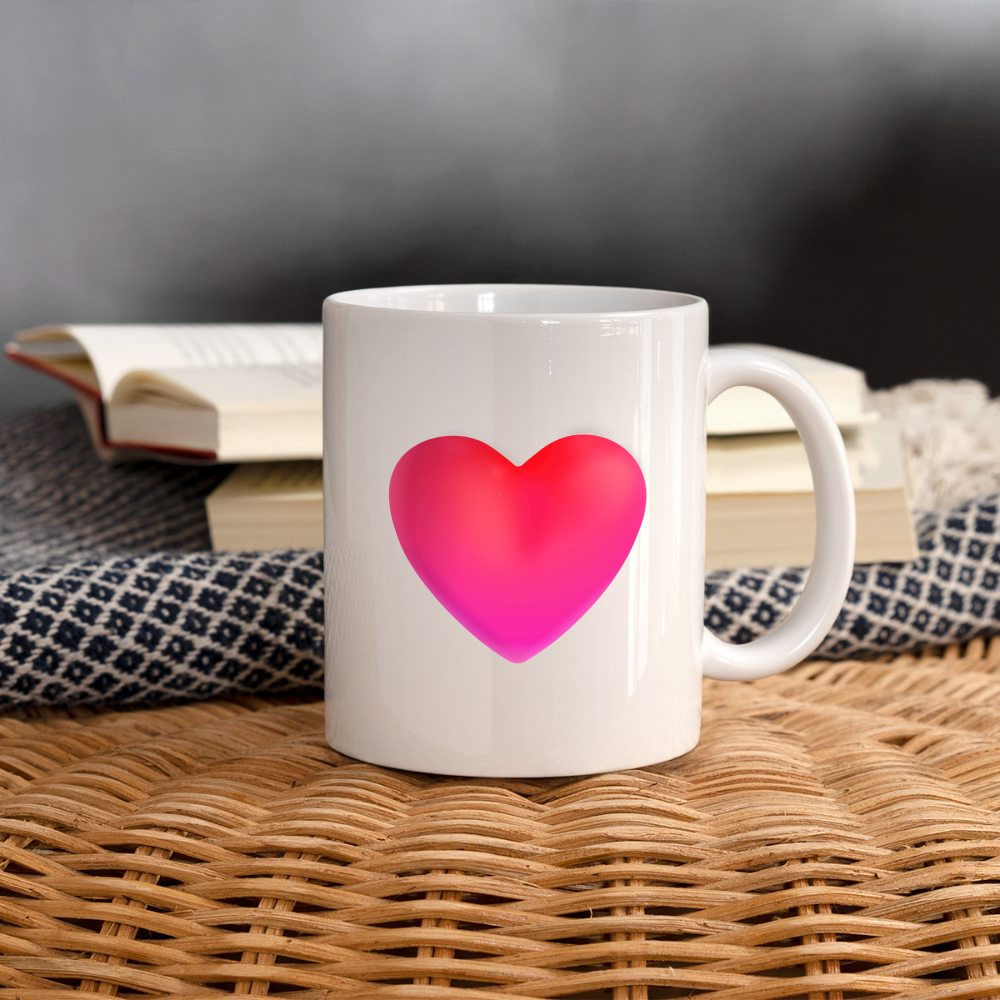 ❤️ Red Heart (3D Fluent) Coffee/Tea Mug - white