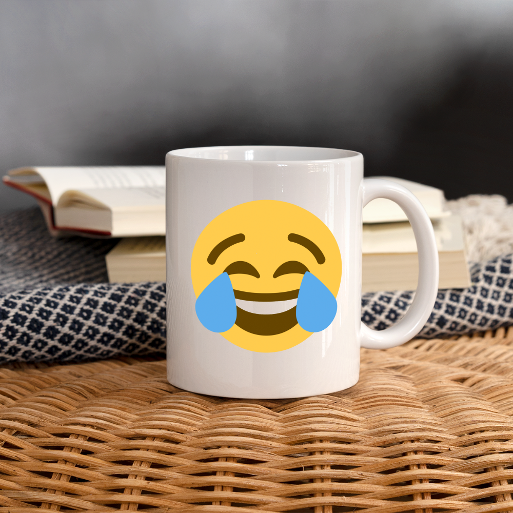 😂 Face with Tears of Joy (Twemoji) Coffee/Tea Mug - white