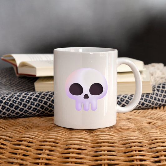 💀 Skull (3D Fluent) Coffee/Tea Mug - white