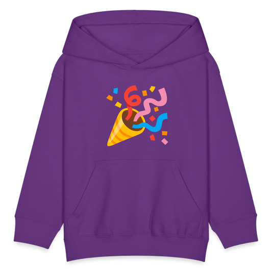 🎉 Party Popper (Noto Color Emoji) Kids' Hoodie - purple