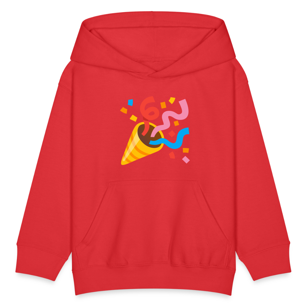 🎉 Party Popper (Noto Color Emoji) Kids' Hoodie - red