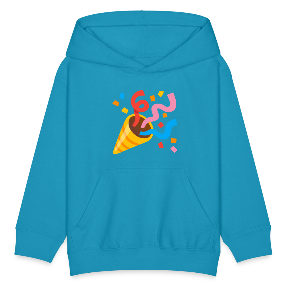 🎉 Party Popper (Noto Color Emoji) Kids' Hoodie - turquoise