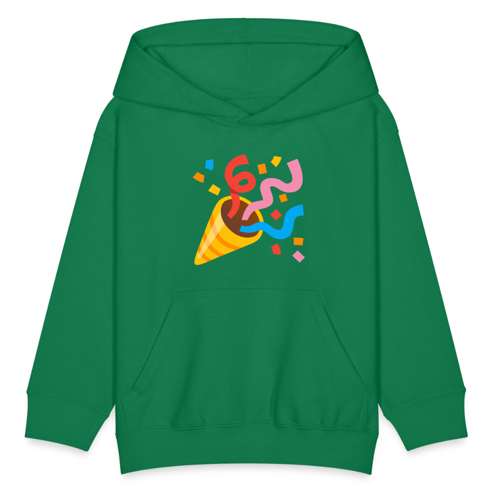 🎉 Party Popper (Noto Color Emoji) Kids' Hoodie - kelly green