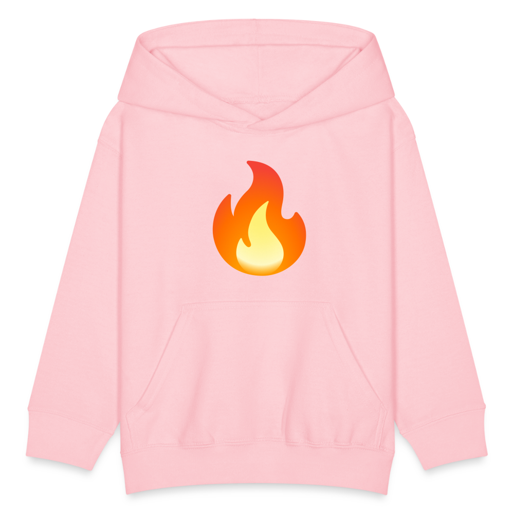 🔥 Fire (Noto Color Emoji) Kids' Hoodie - pink